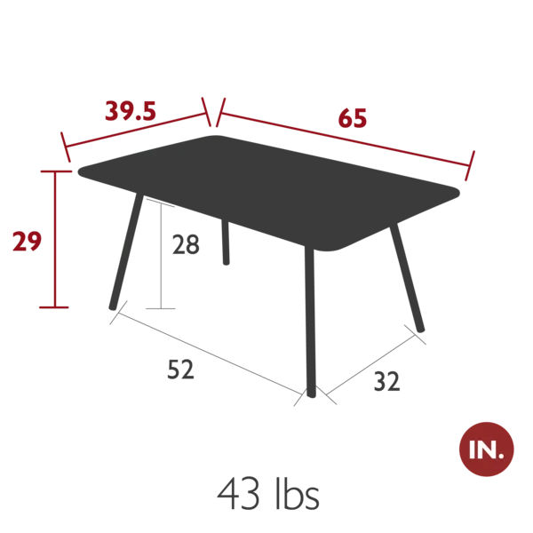 output.auto-1 Table Luxembourg 165 x 100 cm