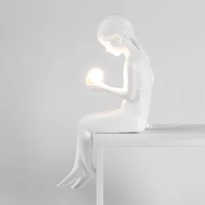 Lampe Petite Fille Résine – Image 2