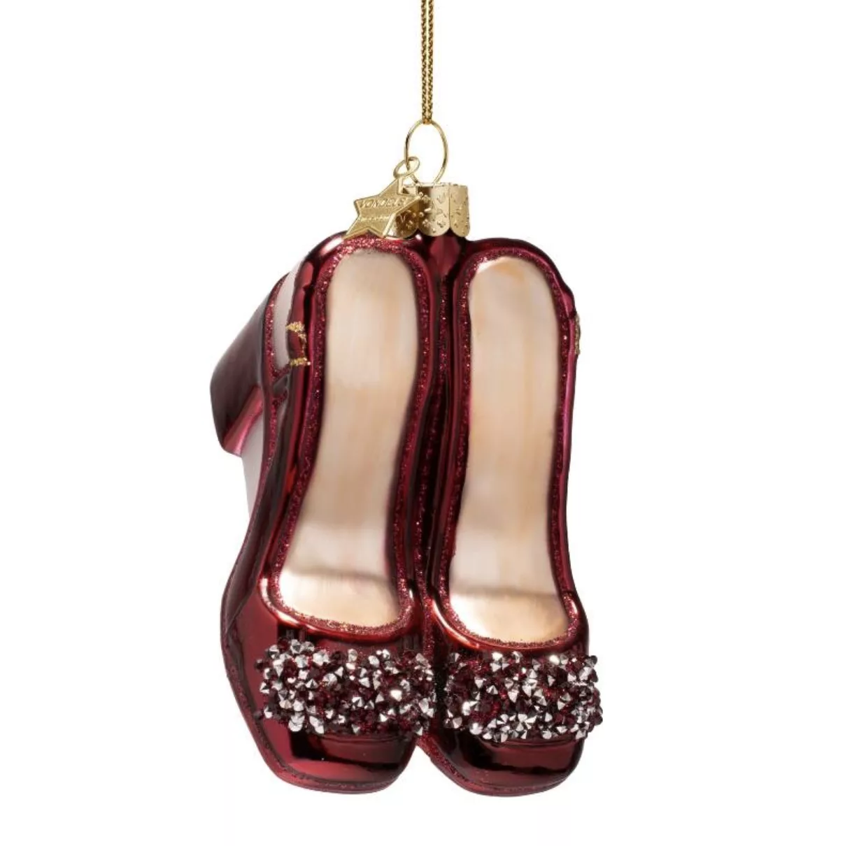 Ornament glass burgundy slingback heel – Image 1