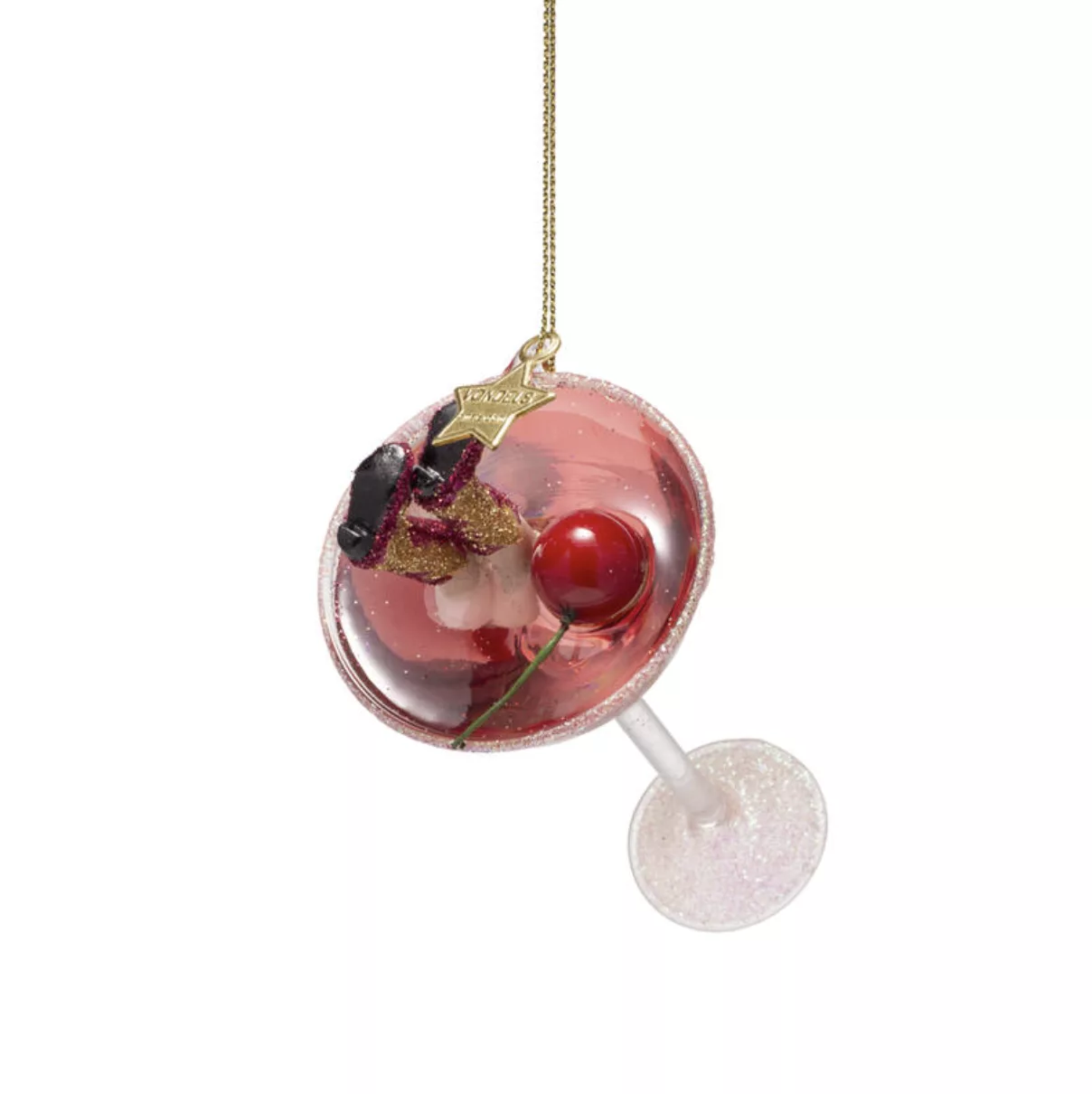 Ornament glass cosmopolitan w/cowboy boots – Image 1