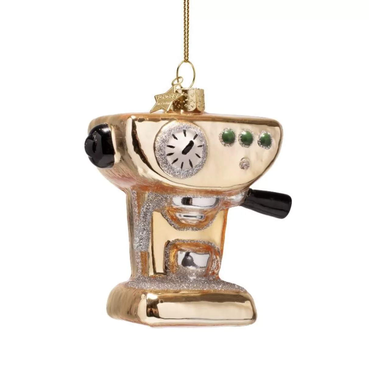 Ornament glass silver opal old coffee maker – Image 1