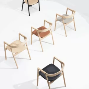 Muna Chair - Walnut - Upholstered Seat – Image 3