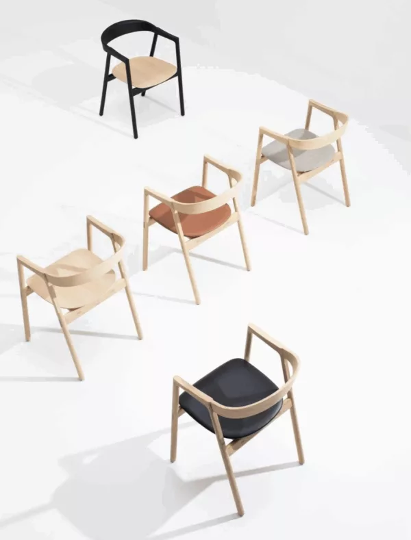 Muna Chair - Walnut - Upholstered Seat