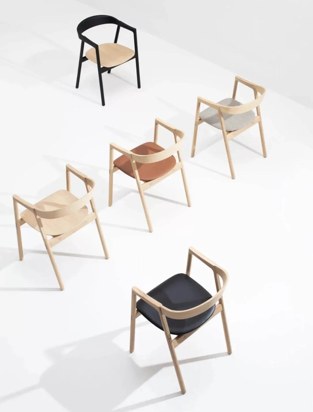 Muna Chair - Walnut - Upholstered Seat – Image 3