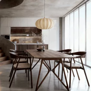Muna Chair - Walnut - Upholstered Seat – Image 2