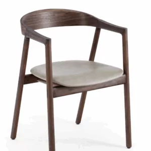 Muna Chair - Walnut - Upholstered Seat – Image 6