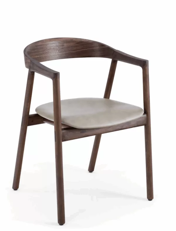 Muna Chair - Walnut - Upholstered Seat