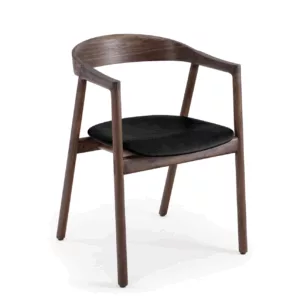 Muna Chair - Walnut - Upholstered Seat – Image 8