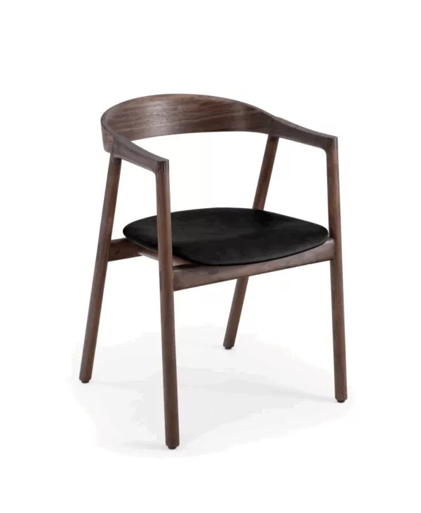 Muna Chair - Walnut - Upholstered Seat