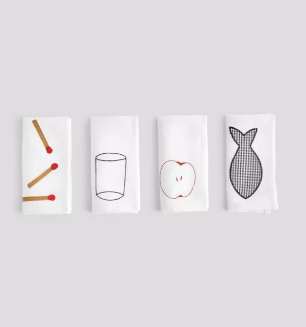 Sobremesa Napkin-Set of 4-White