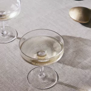 Coupe à champagne Ripple set de 2 – Image 1