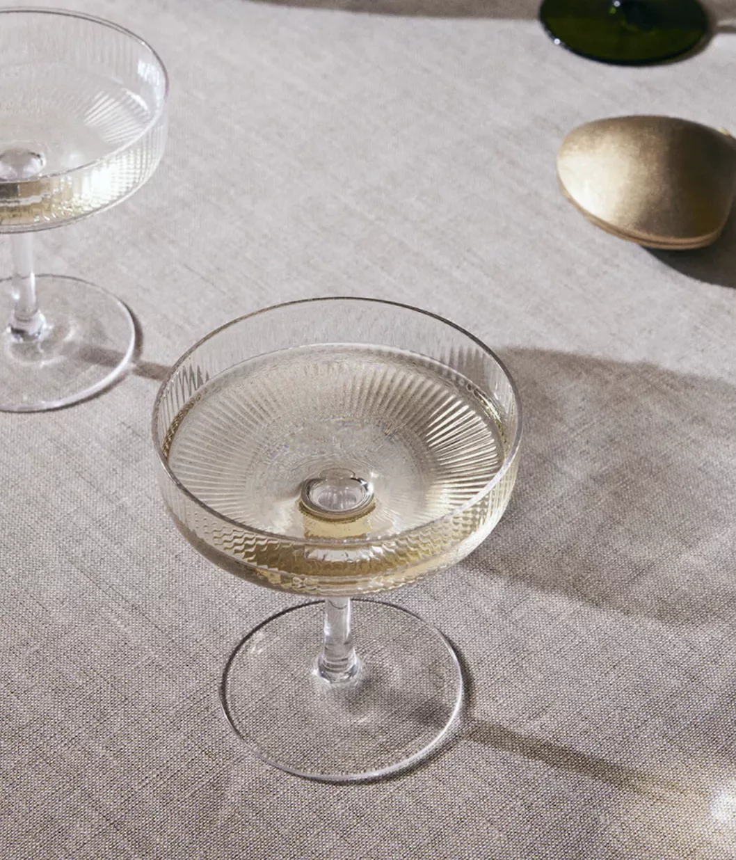 Coupe à champagne Ripple set de 2 – Image 1